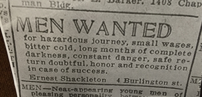 Shackleton advert