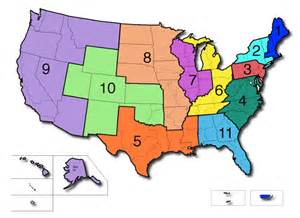 Judicial Districts map