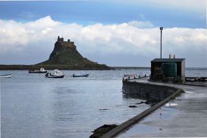 Lindisfarne Castle as seen from Harbour