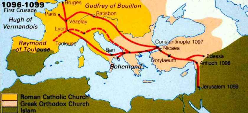 first_crusade_route_map