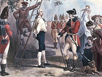 The hanging of Nathan Hale