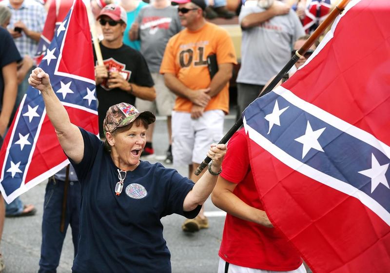 Confederate flag rally at Stone Mountain Park