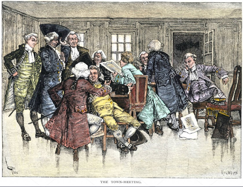 town-meeting-in-colonial-america-A8FDJ3
