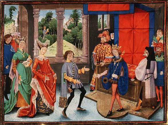 St_Hubert_of_Liège_offers_his_services_to_Pepin_of_Heristal
