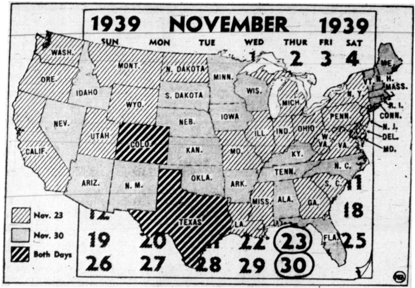 Franksgiving calendar