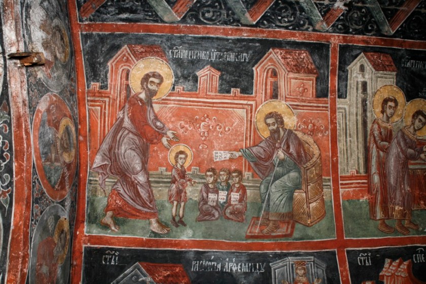 St. Nicholas going to school