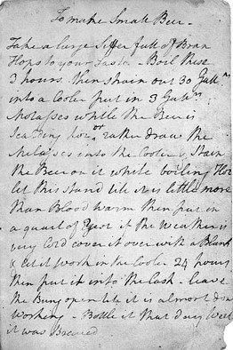 George Washington, home brew