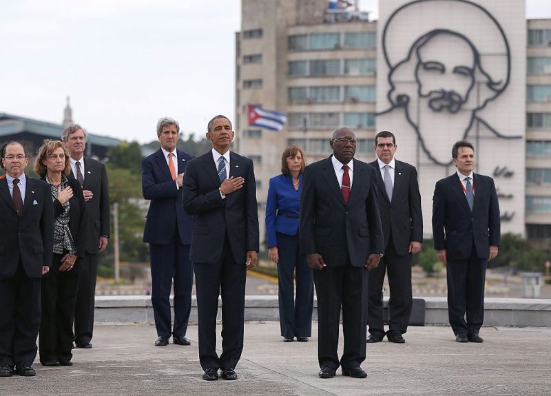 President Obama Lays Wreath At Jose Marti Memorial